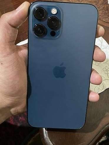 12 iphone: IPhone 12 Pro Max, 128 GB, Pacific Blue, Face ID — 7
