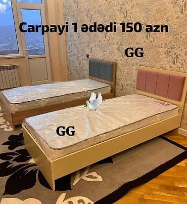 Yeni, Təknəfərlik çarpayı, Bazasız, Matras ilə, Siyirməsiz