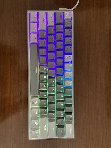 epson 660 printer: Redragon K617 FIZZ (K617-RGB) 60% Grey-White Mexaniki Gaming — 5