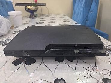 sony usilitel: Sony PlayStation 3 (PS3) Slim oyun konsolu Əla Vəzyətdədirr Oyun — 2