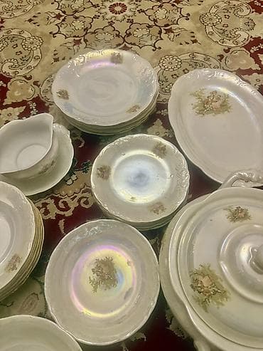 porselen: Nahar dəsti, rəng - Ağ, Farfor — 4