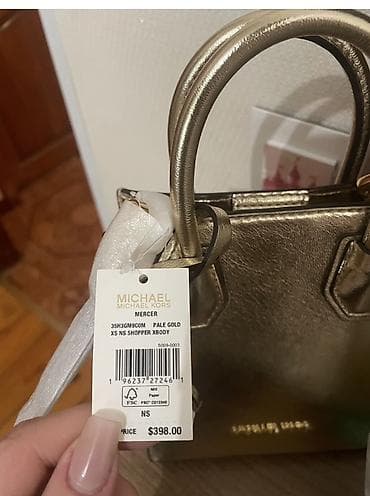 Michael Michael Kors Mercer XS NS Shopper Xbody çanta - Rəng: Pale