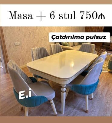 artego kraska qiymeti: Mətbəx üçün, 6 stul — 2