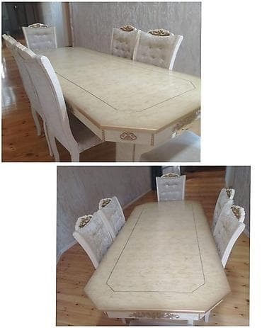 Masa dəsti satılır 250 ₼ satılır.6 oturacaqlıdır.Ünvan Qarayev. 1761