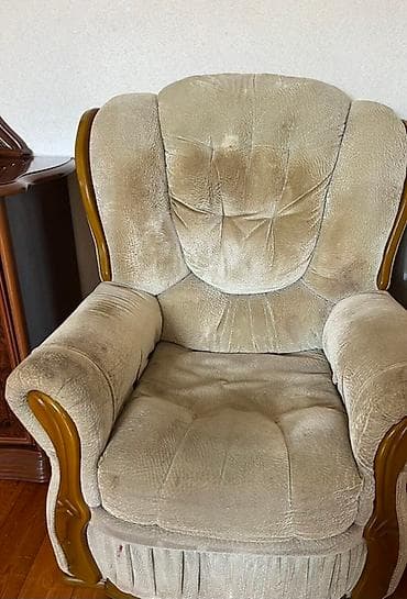 İşlənmiş, Kreslo, Vеlur parça, Kredit yoxdur, Çatdırılma yoxdur