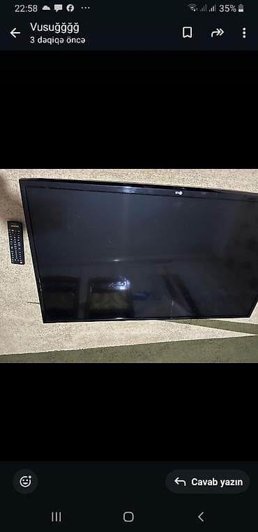 12 pro maks: İşlənmiş Televizor LG LED ekran FHD (1920x1080), Rayonlara çatdırılma — 2