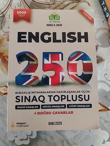 Kitablar və jurnallar: Məhsul: İngilis dili üzrə sınaq/test topluları (2 kitab) 1) “English — 1