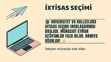 freelance vakansiya 2026: Xidmət: Universitet və kolleclərə ixtisas seçimi (kodlaşdırma) üzrə — 1