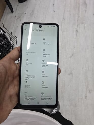 tecno spark: Tecno Spark 20 Pro, 256 ГБ, цвет - Синий, Две SIM карты, Отпечаток пальца — 4