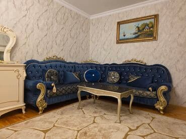 Divanlar: Künc divan, Açılmayan, Bazasız, Vеlur parça, Çatdırılma yoxdur — 1