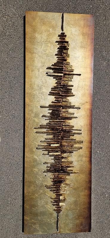 divar ucun dekorlar: Abstrakt 3D tablo – “Downtown”, Avstriya istehsalı - Material: ağac — 2