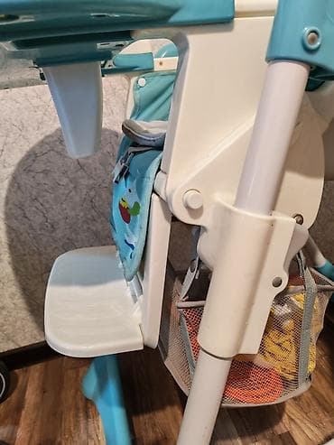 uşaq yelenceyi: Uşaq yemək stulu - Rəng: mavi-ağ - Brend etiketində: Forbaby - Yumşaq — 2