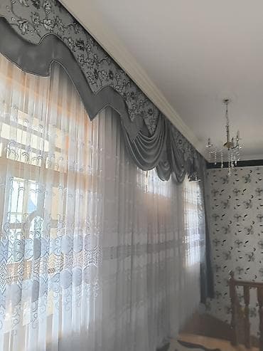 brilliant perde: Pərdə və tül dəstləri - Klassik dizaynlı pərdə komplektləri: salon — 3