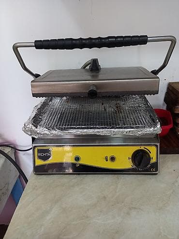 regular smart tv: REMTA elektrik panini/grill aparatı - İkiqat üst qapaqlı, pres tipli — 1