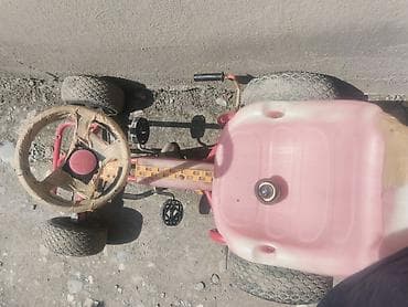 usaq oyuncaqlari satilir: Uşaq pedallı karting maşını - Rəng: qırmızı gövdə, çəhrayı oturacaq - — 2