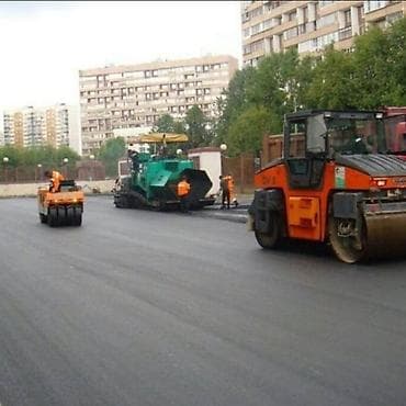 Asfalt işləri görülür.Həyətlərə yolları obyektləri — 3