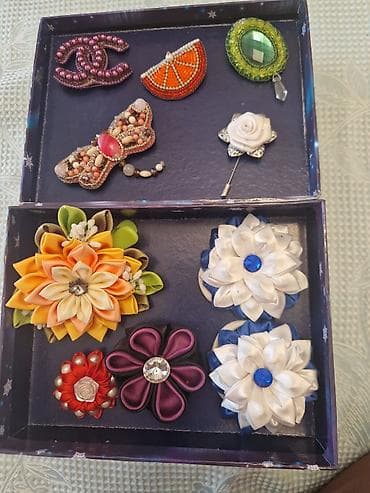 handmade: Əl işı aksesuarlar dəsti - Qutuda müxtəlif rəng və formalarda 12 ədəd — 1