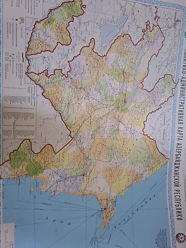 Карта Азербайджана на русском — 1