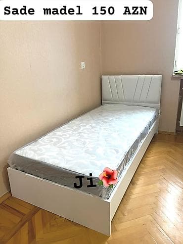 kreditle divan satisi: Təknəfərlik çarpayı, Matras ilə, Siyirməsiz — 1