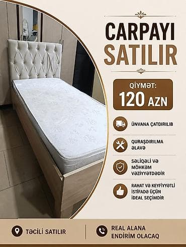taxt doseyi: Təknəfərlik çarpayı, Matras ilə, Siyirməsiz — 1