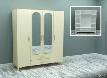 шкафы купе в баку цены: Новый, Распашной, 4 двери Прямой шкаф, Гардеробный шкаф, Азербайджан — 3