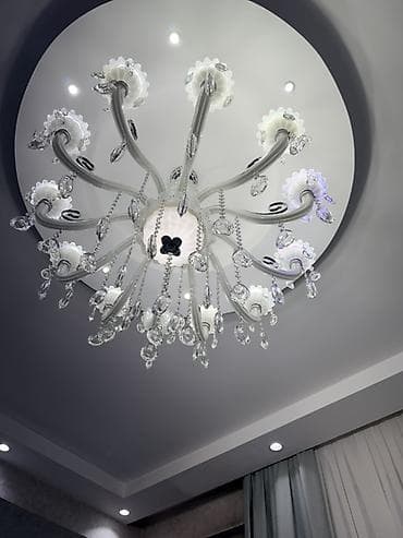 Çılçıraq, 10 və daha çox lampa, Xrustal