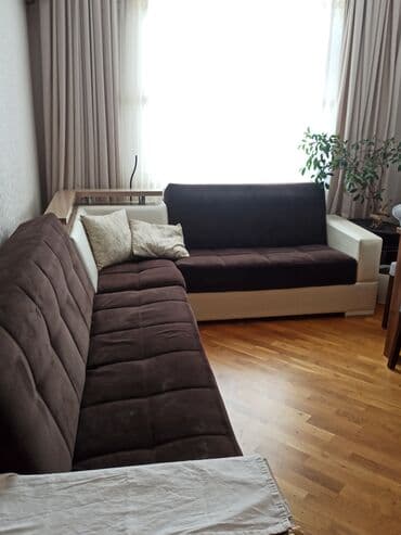 3д ручка: Угловой диван, Б/у, Раскладной, С подъемным механизмом, Велюровая ткань, Платная доставка — 5