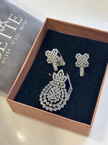 kolça: Dəstə daxildir: Üzük, Sırğa, Gümüş, 925 Əyar — 4