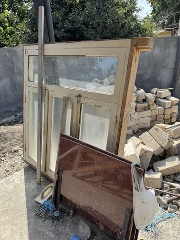 obshivka taxta: İşlənmiş İkili Taxta pəncərə, Еni: 150 sm, Uzunluğu: 160 sm — 1