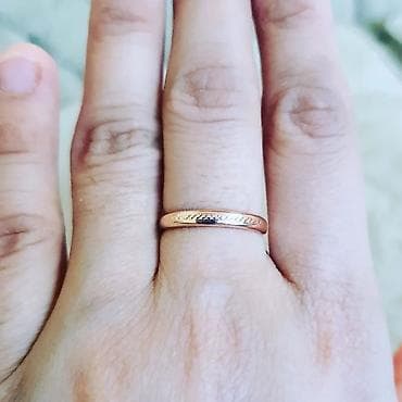 Alyans, Üzük, Çəhrayı qızıl, 585 Əyar, Qaşsız