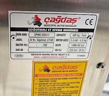 Restoran, kafe avadanlığı: Cagdas, Saatda 600 kq, 32 mm, Nağd ödəniş — 5