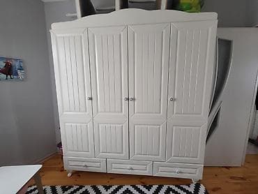 beşiy: Uşaq otağı üçün dəst – ağ rəngli modul mebel Tərkib: - 4 qapılı böyük — 1