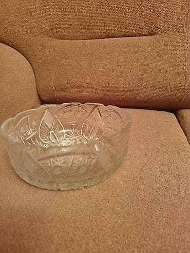 step deke: Xrustal şirniyyat qabı / meyvə nimçəsi - Material: qalın, şəffaf — 3