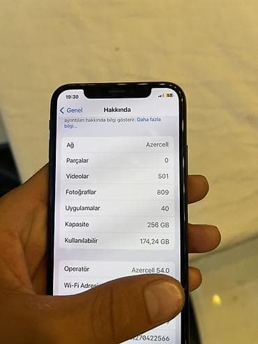 IPhone Xs, 256 GB, Qara, Simsiz şarj, Face ID