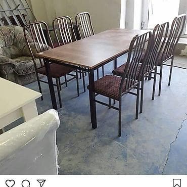 dikt satilir: Прямоугольный стол, Для гостиной, Для балкона, Для кухни, 5 персон, Нераскладной, Азербайджан, С гарантией — 3