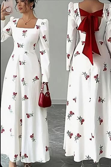 qaqa desti: Məhsul: Zərif qadın geyimləri kolleksiyası 1) Uzun çiçək naxışlı don — 1