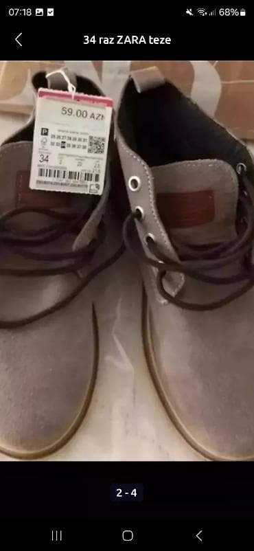 кроссовки nike: ZARA ayaqqabı – 34 razmer - Model: bağcıqlı casual ayaqqabı - Rəng — 1