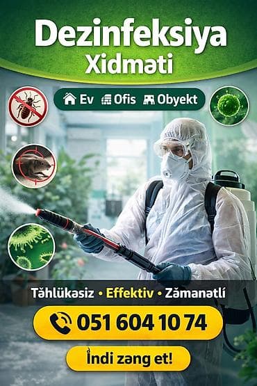 Zərərvericilərə qarşı mübarizə aparatları: Dezinfeksiya və həşərat dərmanlama xidməti - Ev, ofis və müxtəlif — 1
