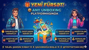 mesaj: Any Unboxing platformasında yeni fürsət. Əlaqə üçün mesaj bölümündən — 1