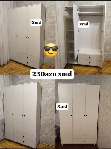 шифоньер: Yeni, Düz dolab, Qarderob, paltar dolabı — 1