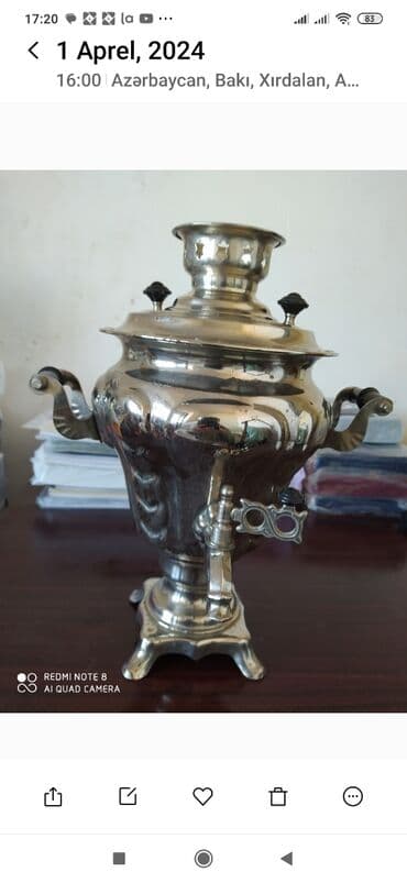 Kabab malları: Elektrik samovarı 3litrlik təzə .150azn — 1