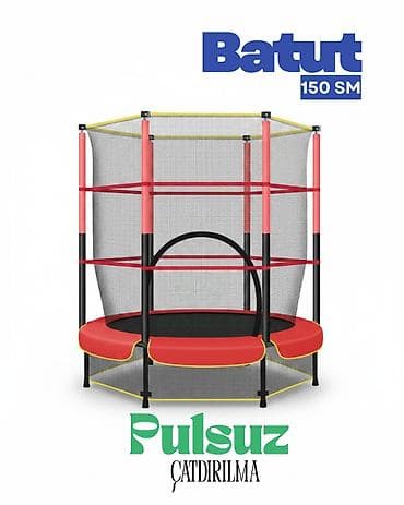 🤸‍♂️❤️ **AYKIDS Qapılı Qırmızı Batut – Təhlükəsiz və Əyləncəli Oyun!**