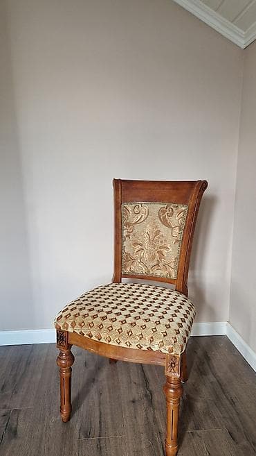 Qonaq otağı üçün, İşlənmiş, Açılan, Dördbucaq masa, 8 stul — 3