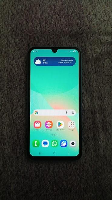 galaxy note 20: Samsung Galaxy A15, 128 GB, rəng - Göy, Barmaq izi, İki sim kartlı, Face ID — 1