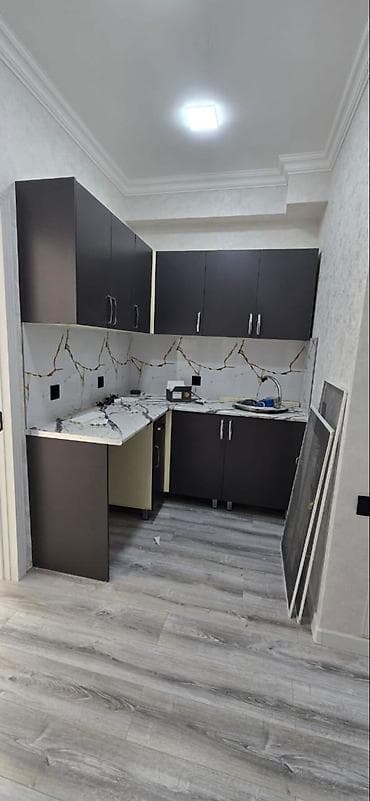 Mətbəx mebel dəsti - Dizayn: L formalı, üst və alt dolab komplekti -