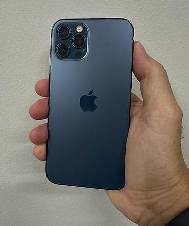 IPhone 12 Pro, 256 GB, Göy, Zəmanət, Simsiz şarj, Face ID
