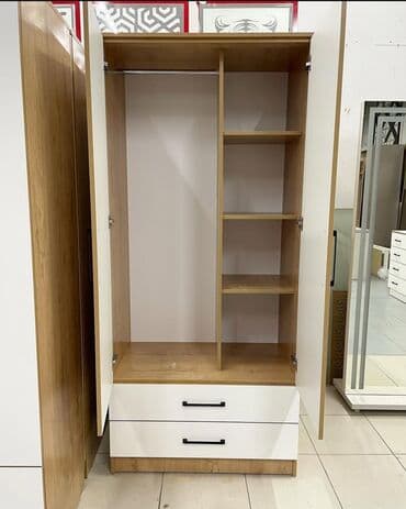 qapı modelleri: Yeni, Açılan, 2 qapılı Düz dolab, Qarderob, paltar dolabı, Azərbaycan — 3