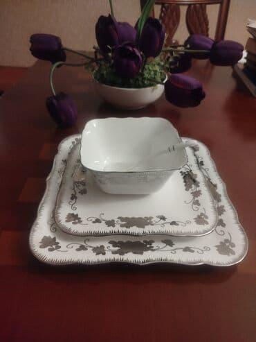 cex fara: Nahar dəsti, rəng - Ağ, Farfor, 12 nəfərlik — 6