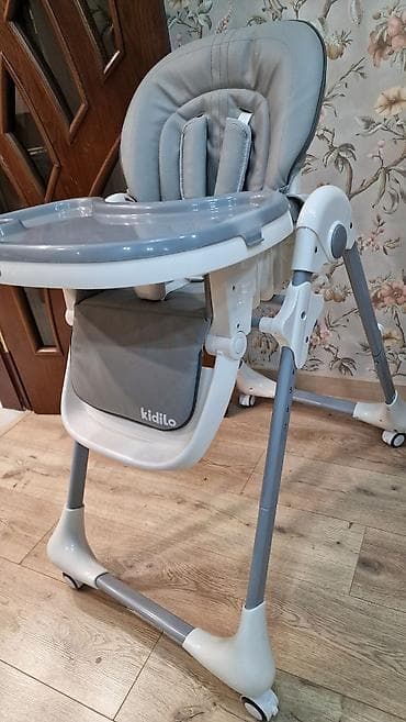 Yemək masaları, oturacaqları: Uşaq yemək stulu – Kidilo, boz rəng Az işlenib, yeni kimi. Montin — 4