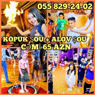 шоу мыльных пузырей на день рождения ребенка: Köpük şou + alov şou = cəmi 65 azn 🥳 əziz müştərilərimiz sizdə ad — 1